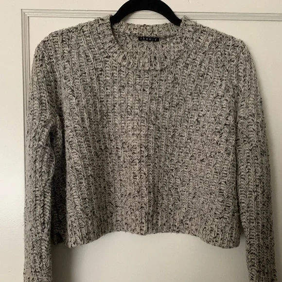 Marled, Cropped Theory Sweater - Picture 3 of 5